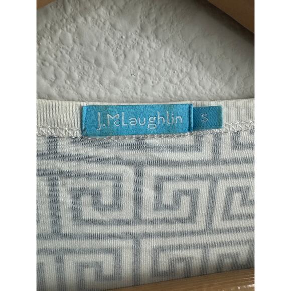 J McLaughlin black/white print midi dress - Picture 2 of 5